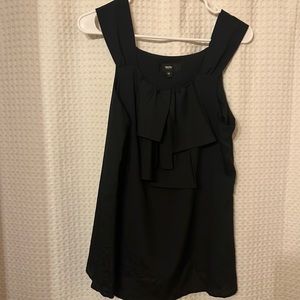 Target Women’s Wide Strap Ruffle Detail Workwear Tank Top Business Casual- Black